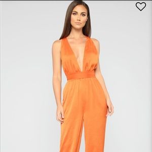 NWT Fashion Nova Orange Jumpsuit